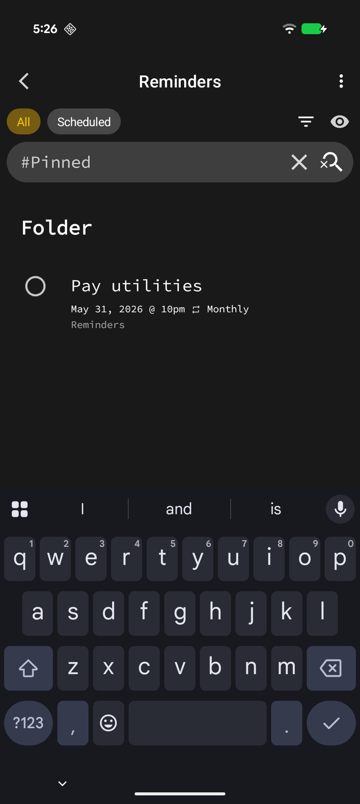 Filtering items by tag